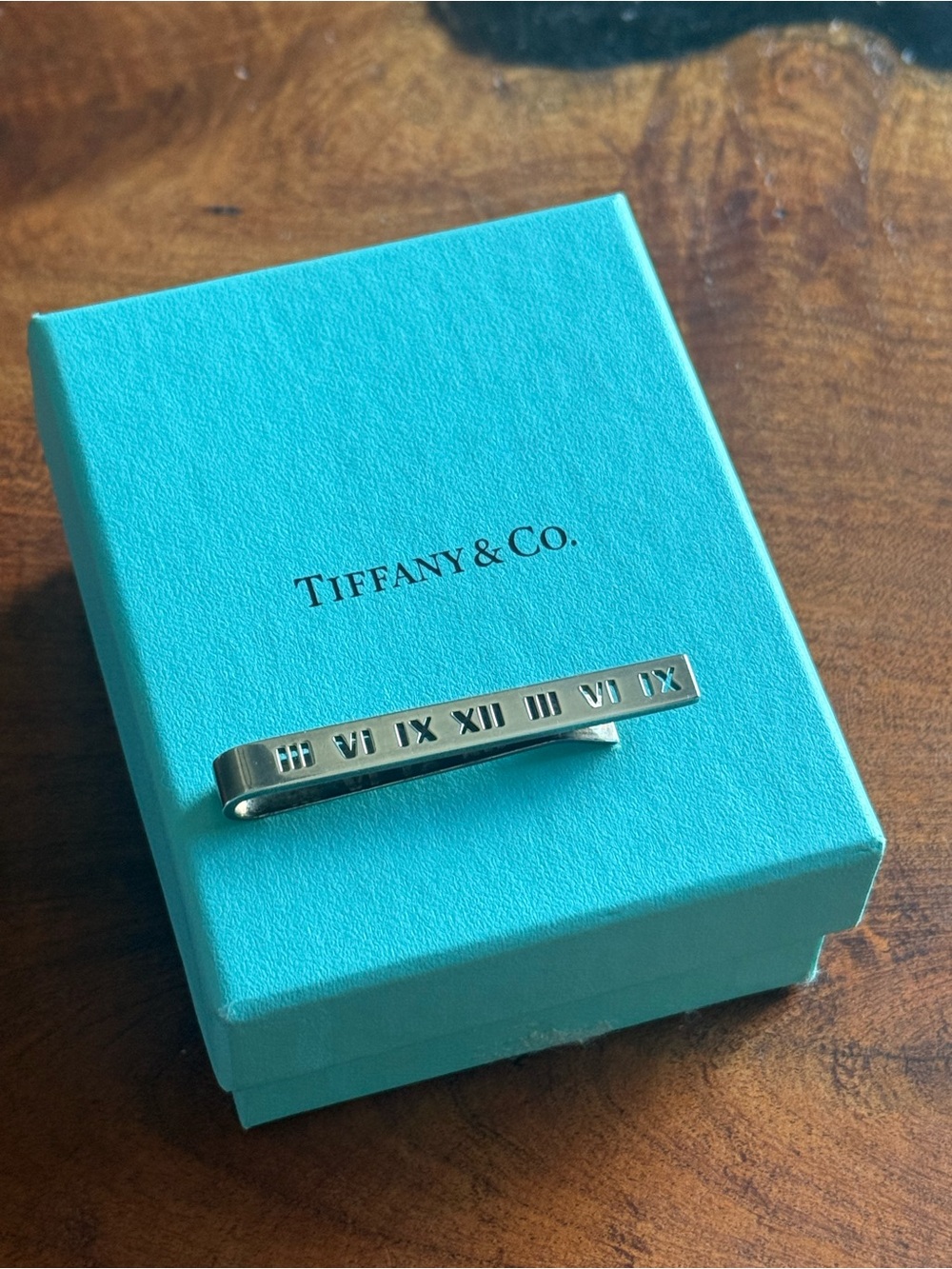 Tiffany & Co. Atlas Collection Sterling Silver 925 Tie Bar Tie Clip